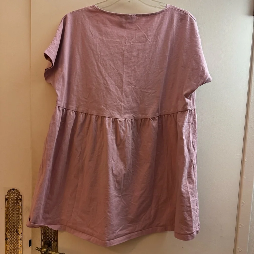 ASOS button through mini smock dress with pockets rose pink NWOT size 4